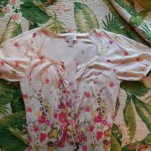 Loft puff sleeve cardigan